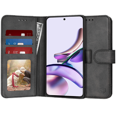  Techsuit - Naplókönyv - Motorola Moto G13 / G23 - Fekete tok