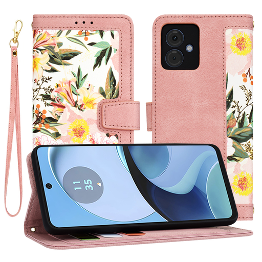 Techsuit - FlipCraft - Motorola Moto G14 - Szívkirálynő Rózsaszín tok Techsuit - FlipCraft - Motorola Moto G14 - Szívkirálynő Rózsaszín tok