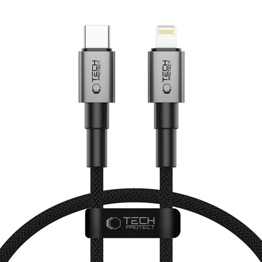 Tech-protect Ultraboost Dna Lightning Kábel Pd27w/3a 25cm Vas Szürke