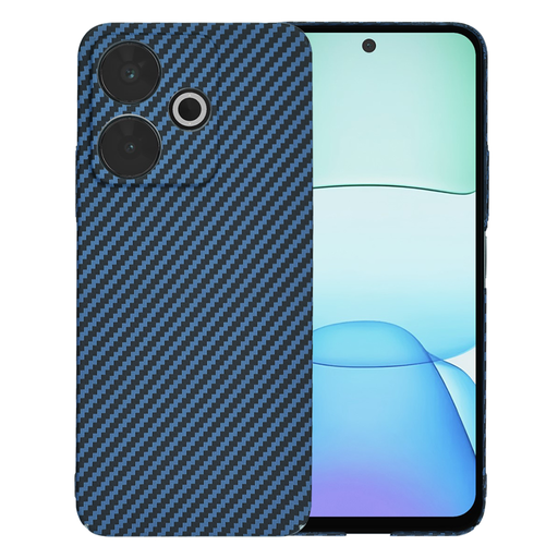  Techsuit - Karbonit Szálhéj - Xiaomi Redmi 13 / Poco M6 4G - Cián tok