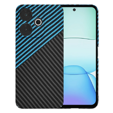  Techsuit - Karbonit Szálas Borítás - Xiaomi Redmi 13 / Poco M6 4G - Kék Impulzus tok