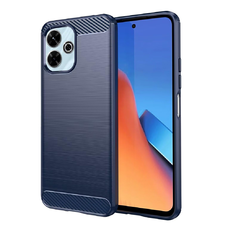  Techsuit - Szénszálas Szilikon Tok - Xiaomi Redmi 13 / Poco M6 4G - Kék tok