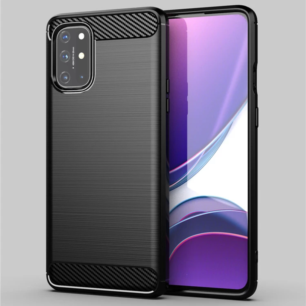  TechSuit - Szénszálas Szilikon - OnePlus 8T - Fekete tok - 14