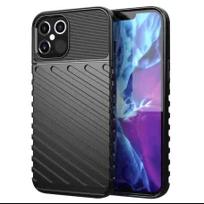 iPhone 12 Pro MAX Thunder fokozott védelmet biztosító flexibilis TPU tok fekete