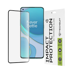  Techsuit - 111D Teljes Fedésű / Teljes Ragasztós Üveg - OnePlus 8T - Fekete