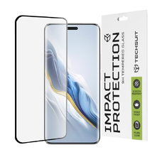  Techsuit - 111D Teljes Borítású / Teljes Ragasztású Üveg / 3D Íves Képernyő - Honor Magic6 Pro - Fekete üvegfólia