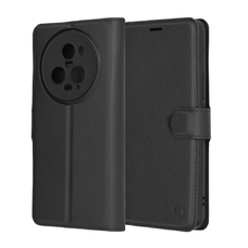 Techsuit - Bőrtok - Honor Magic5 Pro - Fekete tok