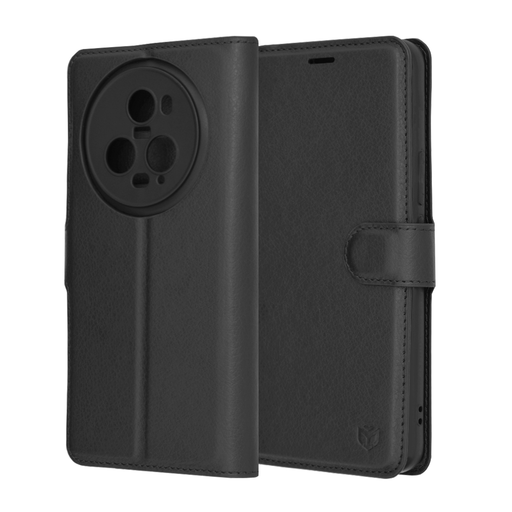 Techsuit - Bőrtok - Honor Magic5 Pro - Fekete tok Techsuit - Bőrtok - Honor Magic5 Pro - Fekete tok