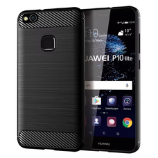  Techöltöny - Karbon Szilikon - Huawei P10 Lite - Fekete tok