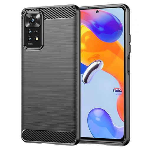 Techsuit - Karbonszilikon - Xiaomi Redmi Note 11 Pro 4G / Note 11 Pro 5G / Note 12 Pro 4G - Fekete tok Techsuit - Karbonszilikon - Xiaomi Redmi Note 11 Pro 4G / Note 11 Pro 5G / Note 12 Pro 4G - Fekete tok