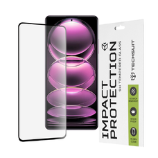  Techsuit - 111D Teljes Fedés / Teljes Ragasztás Üveg - Xiaomi Redmi Note 12 Pro 5G / 12 Pro+ / Poco X5 Pro - Fekete üvegfólia