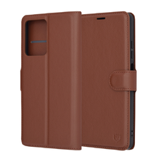 Techsuit - Bőr tok - Xiaomi Redmi Note 12 Pro 5G - Barna