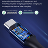  Techsuit - Adatkábel (PCB018) - Type-C - Type-C, Szupergyors töltés, PD100W, 480Mbps, Nylon, Alumínium ötvözet, 1m - Fekete - 3. kép