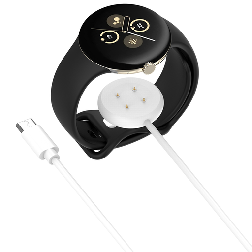  Techsuit - Okosóra Vezeték nélküli Töltőkábel (THC5) - Google Pixel Watch 3 (41 mm, 45 mm) / 2 / Fitbit Ace LTE, Type-C - Fehér