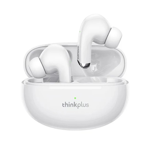  Lenovo - Vezeték nélküli fülhallgató ThinkPlus (LP5) - Tényleges vezeték nélküli sztereó, Bluetooth V5.2, zajcsökkentés - Fehér