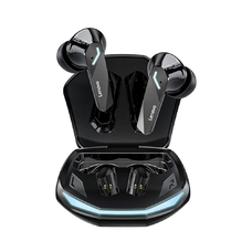  Lenovo - Vezeték nélküli fülhallgató (GM2 Pro) - Bluetooth 5.3, játékhoz kettős üzemmód, alacsony késleltetés, HD hívások, ergonomikus kialakítás - Fekete