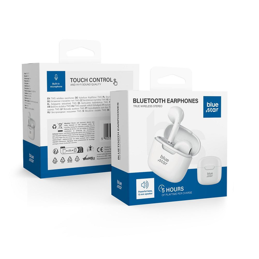 BLUE STAR vezeték nélküli fülhallgató Bluetooth TWS FI7 fehér