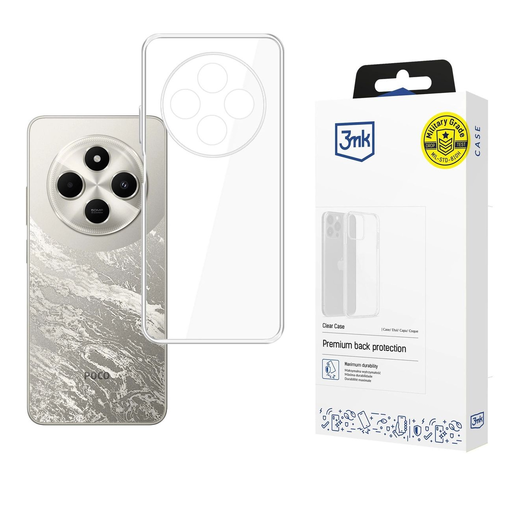 3mk Clear fliptok Xiaomi Poco C75 - átlátszó tok 3mk Clear fliptok Xiaomi Poco C75 - átlátszó tok