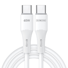  Duzzona - Adatkábel (A11) - Folyékony szilikon, USB-C - USB-C, 65W, 1m - Fehér