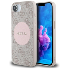Guess 4G Circle Classic Logo MagSafe tok iPhone 16e - rózsaszín
