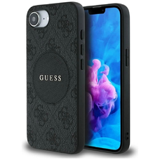 Guess 4G Kör Klasszikus Logó MagSafe tok iPhone 16e - fekete