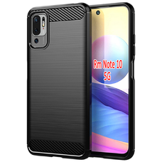  Techsuit - Szénszálas Szilikon - Xiaomi Redmi Note 10 5G / Poco M3 Pro 5G - Fekete tok