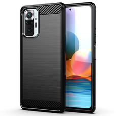  Techsuit - Karbon Szilikon - Xiaomi Redmi Note 10 Pro / Note 10 Pro Max - Fekete tok