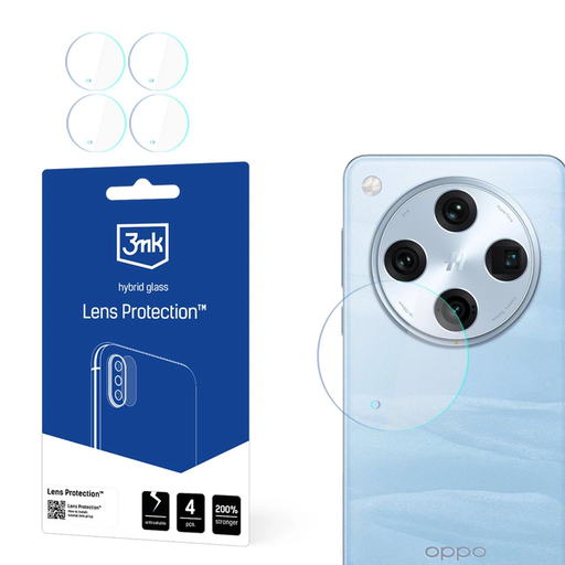 Hibrid üveg kamera lencséhez 3mk lencsevédő Oppo Find X8 Pro üvegfólia Hibrid üveg kamera lencséhez 3mk lencsevédő Oppo Find X8 Pro üvegfólia