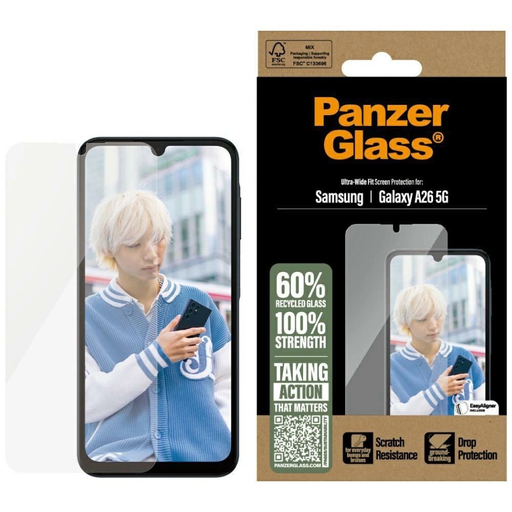 PanzerGlass Ultra-Wide Fit edzett üveg Samsung Galaxy A26 5G - Átlátszó üvegfólia PanzerGlass Ultra-Wide Fit edzett üveg Samsung Galaxy A26 5G - Átlátszó üvegfólia