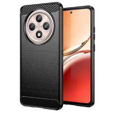  Techsuit - Szénszálas Szilikon - Oppo Reno12 F 4G / Reno12 F 5G / Reno12 FS - Fekete tok