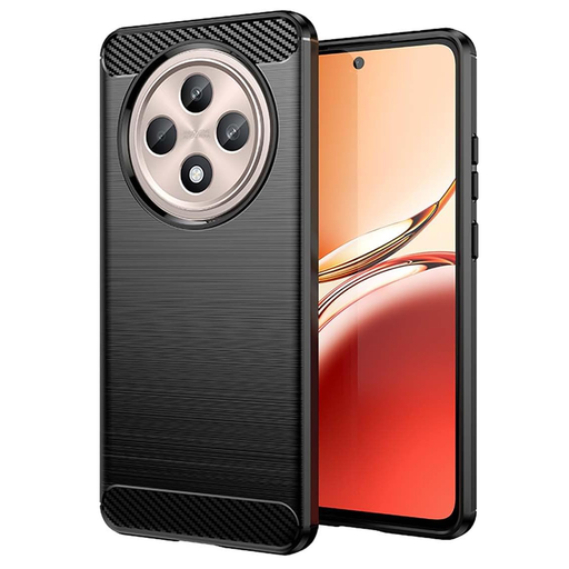 Techsuit - Szénszálas Szilikon - Oppo Reno12 F 4G / Reno12 F 5G / Reno12 FS - Fekete tok Techsuit - Szénszálas Szilikon - Oppo Reno12 F 4G / Reno12 F 5G / Reno12 FS - Fekete tok