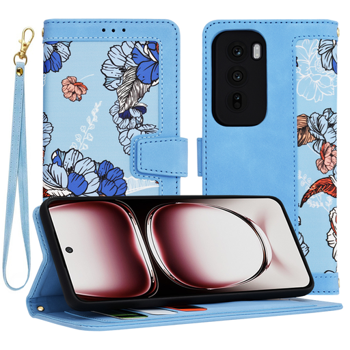Techsuit - FlipCraft - Oppo Reno12 Pro - Vibráló Kék tok Techsuit - FlipCraft - Oppo Reno12 Pro - Vibráló Kék tok