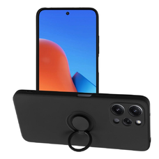 Szilikon gyűrűs tok Xiaomi Redmi 12 4G fekete tok