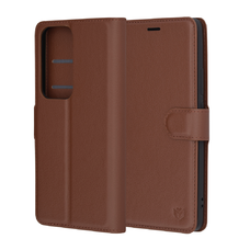  Techsuit - Bőr tok - Oppo Reno12 - Barna