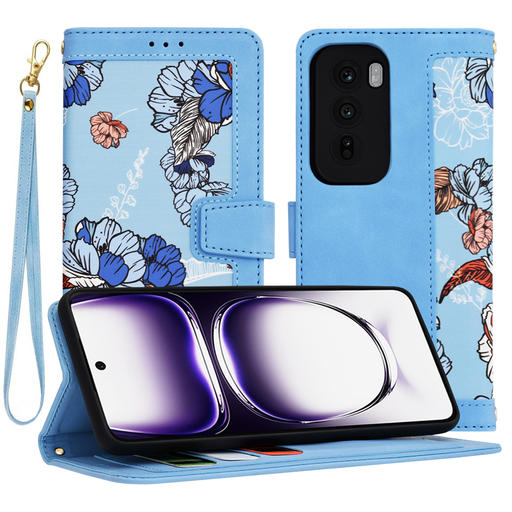  Techsuit - FlipCraft - Oppo Reno12 - Vibrant Kék tok
