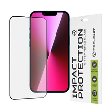  Techsuit - 111D teljes borítású / teljes ragasztású üveg - iPhone 13 / iPhone 13 Pro / iPhone 14 - Fekete