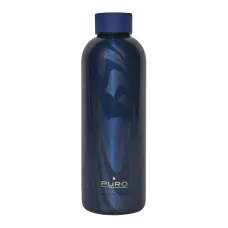 Puro Hot-Cold Thermal rozsdamentes acél vizesüveg, kulacs 500ml (Optic - Stripe Dark Blue)