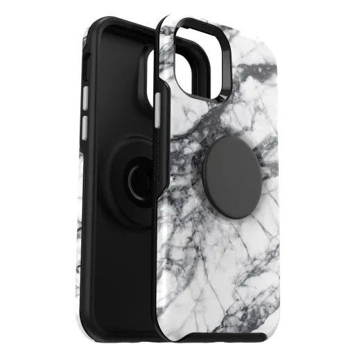 iPhone 12 mini OtterBox Symmetry POP tok PopSockets fehér márvány