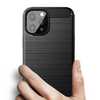  Techsuit - Karbon Szilikon - iPhone 13 Pro Max - Fekete tok - 0. kép