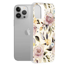  Techsuit - Márvány Sorozat - iPhone 13 Pro Max - Chloe Fehér tok