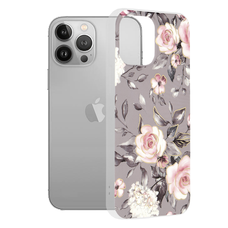  Techsuit - Márvány Kollekció - iPhone 13 Pro Max - Ruth Gray Virágzása tok