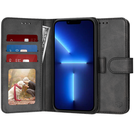 Techsuit - Napló Könyv - iPhone 13 Pro Max - Fekete tok Techsuit - Napló Könyv - iPhone 13 Pro Max - Fekete tok