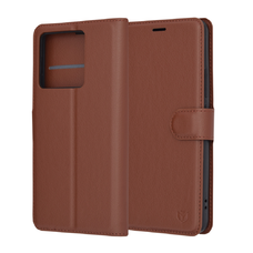  Techsuit - Bőr Tok - Xiaomi 13T / 13T Pro - Barna tok