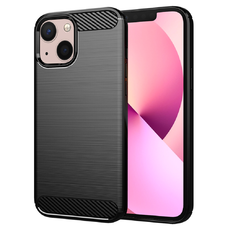  #Techsuit - Szénszilikon tok - iPhone 13 mini - Fekete
