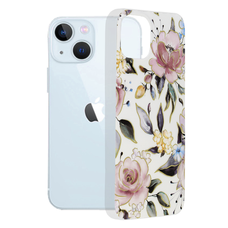  Techsuit - Márvány Kollekció - iPhone 13 - Chloe Fehér tok