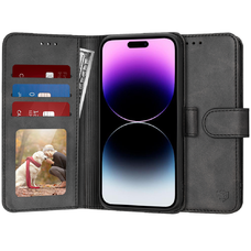  Techsuit - Napló Könyv - iPhone 14 Pro Max - Fekete tok