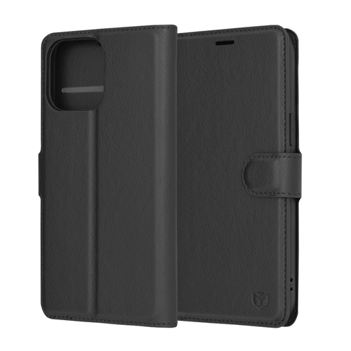 Techsuit - Bőr Tok - iPhone 14 Pro Max - Fekete tok Techsuit - Bőr Tok - iPhone 14 Pro Max - Fekete tok