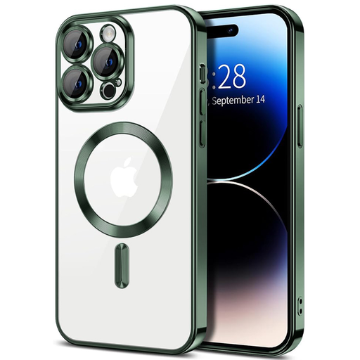 Techsuit - Luxus Kristály MagSafe - iPhone 14 Pro Max - Mélyzöld tok Techsuit - Luxus Kristály MagSafe - iPhone 14 Pro Max - Mélyzöld tok
