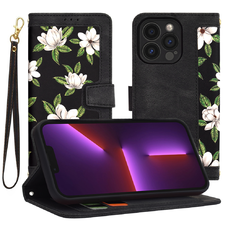  Techsuit - FlipCraft - iPhone 13 Pro - A hajnal virágai tok