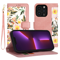  Techsuit - FlipCraft - iPhone 13 Pro - Édes Szív Rózsaszín tok